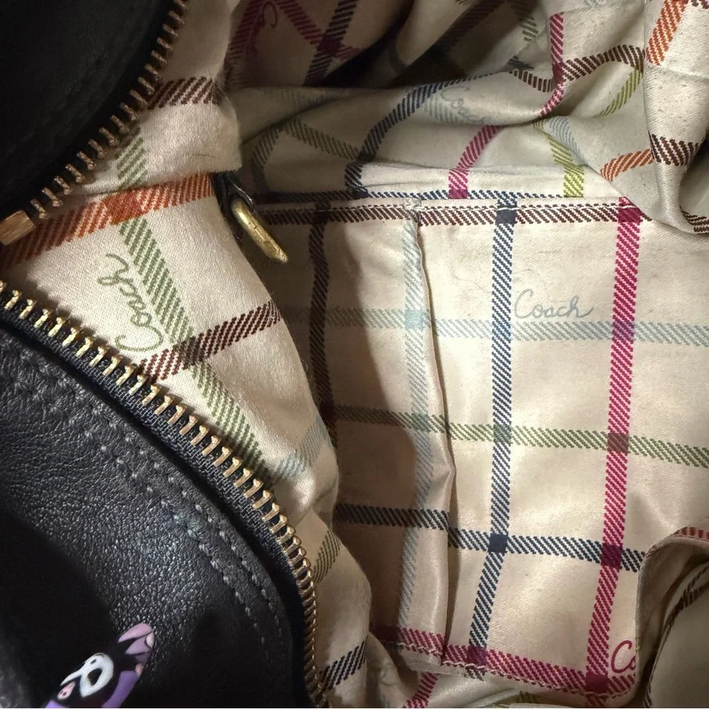 Coach Soho Black Leather Hobo Bag Brass Hardware 12406 - Picture 3 of 11